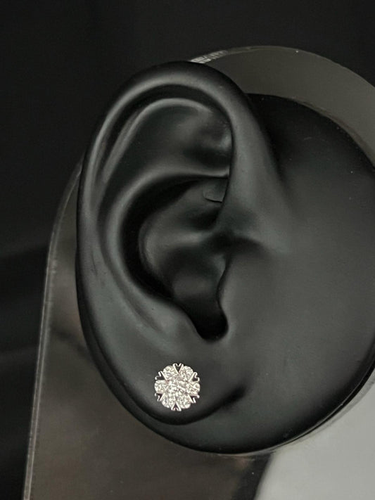 Hearts All Around Diamond Cluster Studs